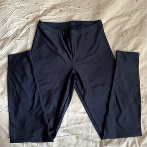 Navy Metallic High Rise Leggings - size M